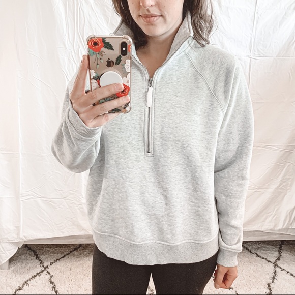 Restore Half Zip Light Heather Grey | craft-ivf.com